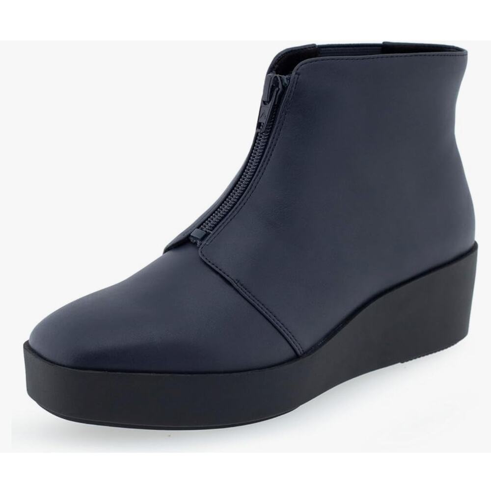 Aerosoles Womens Carin Navy Comfortable Wedge Ankle Booties Size 5M Casual